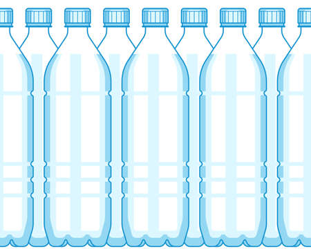 Seamless background of the plastic bottlesのイラスト素材