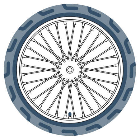 Illustration of the motorcycle wheel iconのイラスト素材