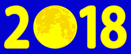 Illustration of the 2018 moon lettering