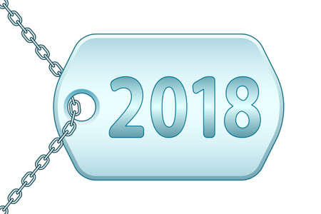 Illustration of the 2018 badge letteringのイラスト素材