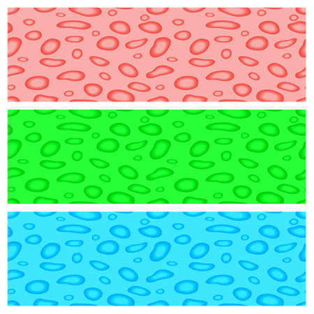 Illustration of the liquid drops pattern banner setのイラスト素材