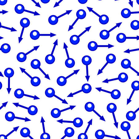 Abstract seamless pattern of balls with arrowsのイラスト素材