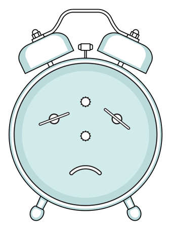 Illustration of the alarm clock backsideのイラスト素材