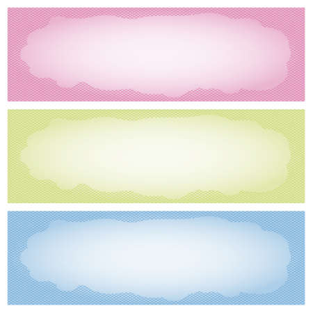 Illustration of the abstract design pattern banner setのイラスト素材