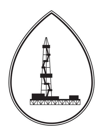 Illustration of the concept oil derrick icon.のイラスト素材