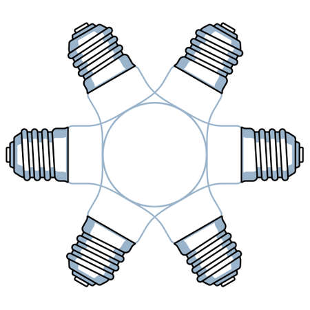 Illustration of the abstract light bulbs.のイラスト素材