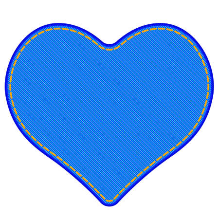 Illustration of the denim heart symbolのイラスト素材