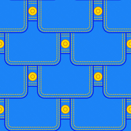 Seamless pattern of the denim pocketsのイラスト素材