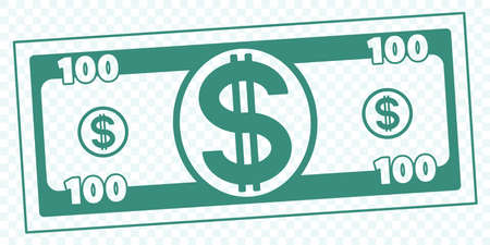 Illustration of the abstract transparent dollar currency iconのイラスト素材