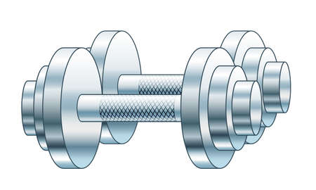 Illustration of the adjustable dumbbellsのイラスト素材
