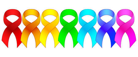 Illustration of the awareness ribbon symbol setのイラスト素材