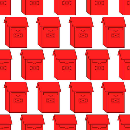 Seamless pattern of the simple letter boxesのイラスト素材