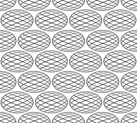 Seamless pattern of the abstract striped ballsのイラスト素材