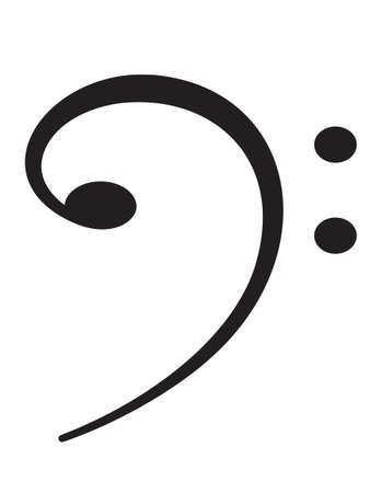 Illustration of the bass clef symbolのイラスト素材