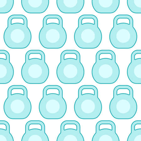 Seamless pattern of the abstract kettlebell weightsのイラスト素材