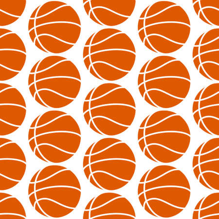Seamless patter of the silhouette basketball ballsのイラスト素材