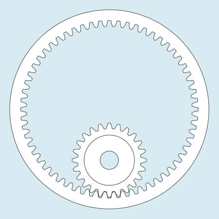 Illustration of the inside gear pair transmissionのイラスト素材