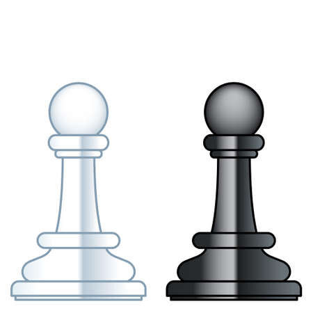 Illustration of the abstract chess pawn piecesのイラスト素材