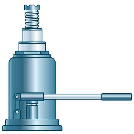Illustration of the hydraulic lifting jackのイラスト素材