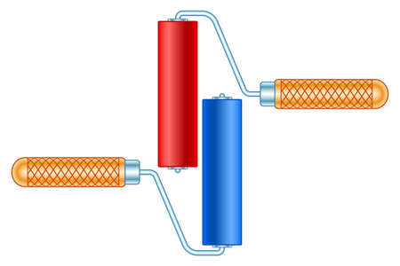 Illustration of the paint roller iconsのイラスト素材