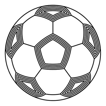 Illustration of the abstract contour soccer ballのイラスト素材