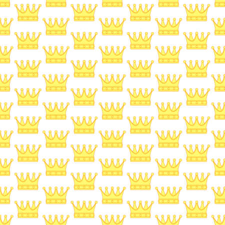 Seamless pattern of the contour royal crownsのイラスト素材