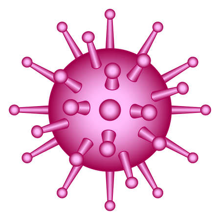 Concept illustration of the abstract coronavirus icon. Novel coronavirus 2019-nCoVのイラスト素材