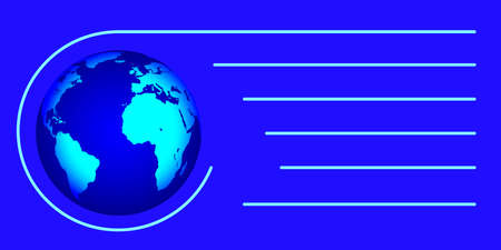 Illustration of the abstract globe poster icon.のイラスト素材