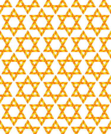 Seamless pattern of Golden Star of David symbolsのイラスト素材