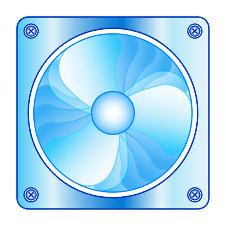 Illustration of computer spinning fanのイラスト素材
