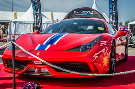 Ferrari 458 Speciale in Circuit of Barcelona, ??Catalonia, Spain.のeditorial素材