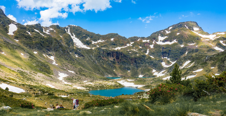 Photo of Tristaina high mountain lakes in Pyrenees, Andorra.の写真素材