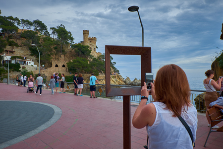 Photo of Lloret de Mar in Costa Brava, Catalonia.のeditorial素材