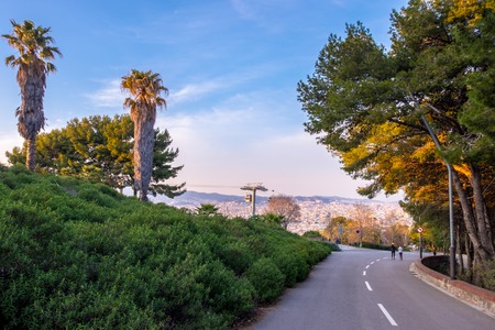 Montjuic castle in Barcelona, Catalonia, Spain.のeditorial素材