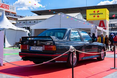 BMW M3 E30 in montjuic spirit Barcelona circuit car show.のeditorial素材