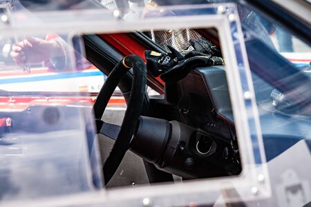 Ferrari 308 GT4 in montjuic spirit Barcelona circuit car show.のeditorial素材