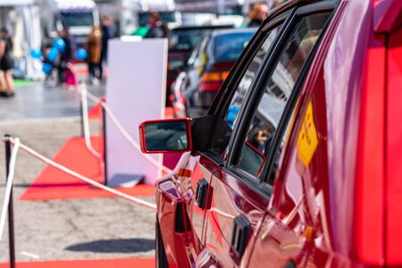 Lancia Delta HF Integrale EVO II in montjuic spirit Barcelona circuit car show.のeditorial素材