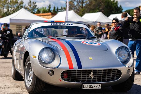 Ferrari 275 GTB 1964 in montjuic spirit Barcelona circuit car show.