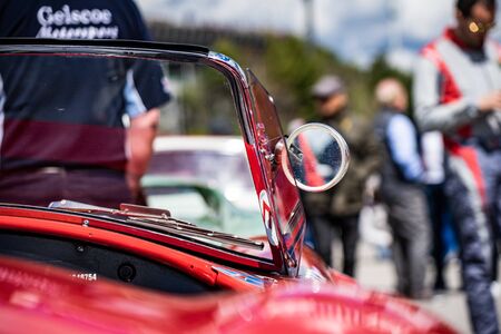 Shelby Cobra in montjuic spirit Barcelona circuit car show.のeditorial素材