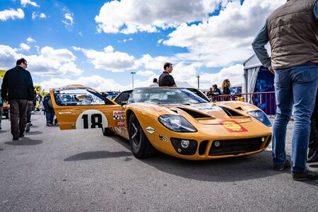 Ford GT 40 in montjuic spirit Barcelona circuit car show.のeditorial素材