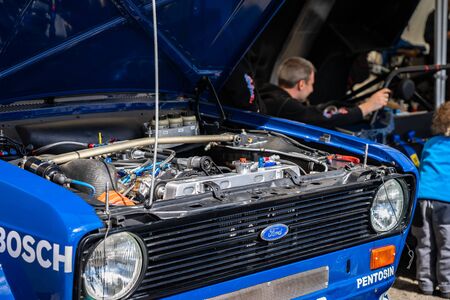 Ford Escort RS in montjuic spirit Barcelona circuit car show.のeditorial素材