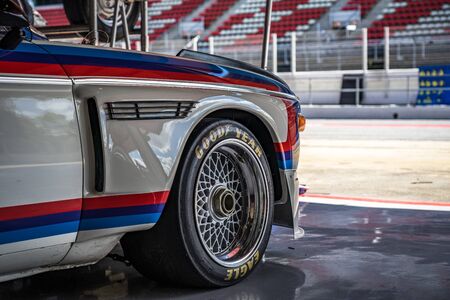 BMW 3.0 CSL in montjuic spirit Barcelona circuit car show.のeditorial素材