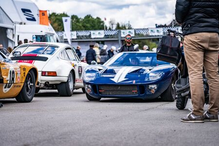Ford GT 40 in montjuic spirit Barcelona circuit car show.のeditorial素材