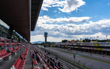 Montmelo Catalonia circuit in montjuic spirit Barcelona circuit car show.のeditorial素材