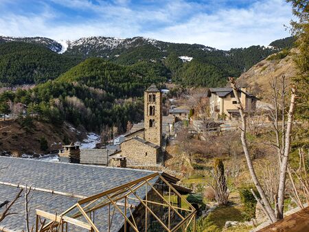 Pal Village in Andorra Pyrenees Mountains.の写真素材