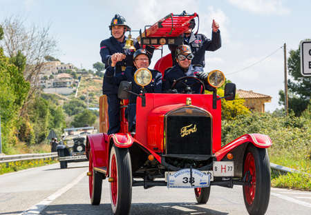 Rally of Ancient Cars Barcelona Sitges, Catalonia, Spainのeditorial素材