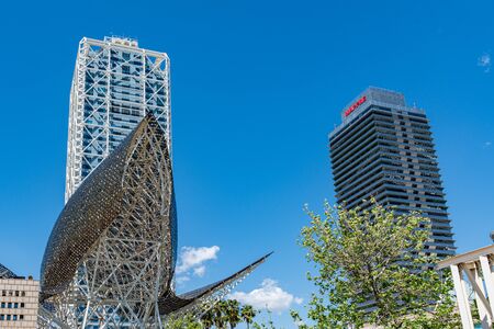 Port Vell of Barcelona, Catalonia, Spainの写真素材