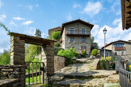 Rupit village in Catalonia, Spainの写真素材