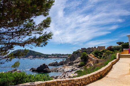 Landscape Fosca beach in Palamos, Costa brava, Catalonia, Spain