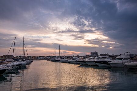 Landscape of La Escala in Costa Brava, Catalonia, Spainの写真素材